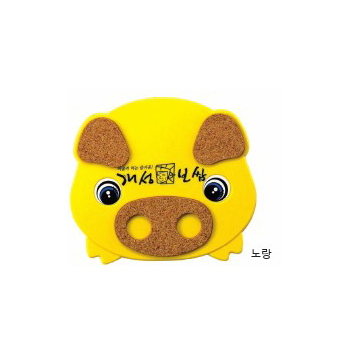 복돼지 콜크 냄비받침